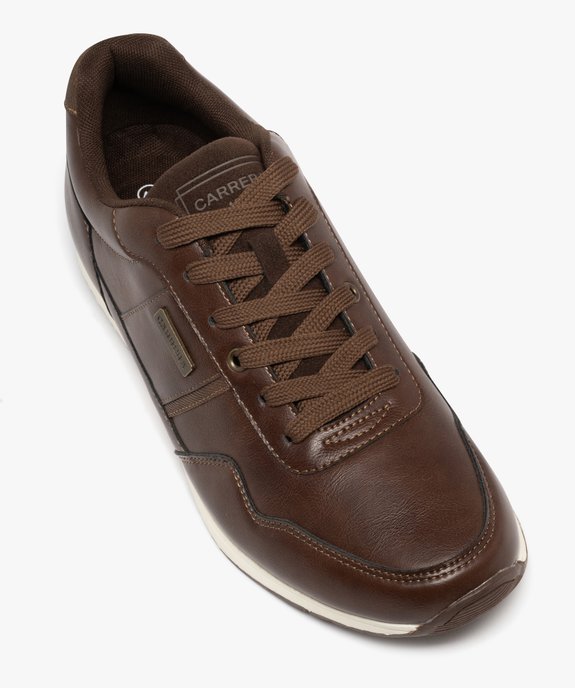 Baskets de ville à lacets aspect cuir homme - Carrera vue6 - CARRERA - GEMO