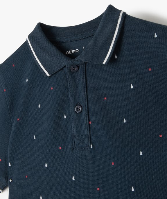 Polo garçon à manches courtes spécial Noël vue2 - GEMO (ENFANT) - GEMO