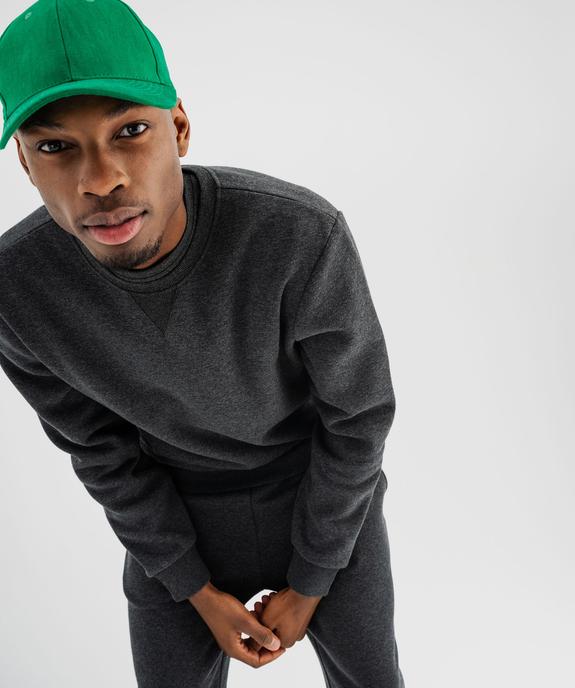 Sweat en molleton doux chiné homme vue2 - GEMO 4G HOMME - GEMO