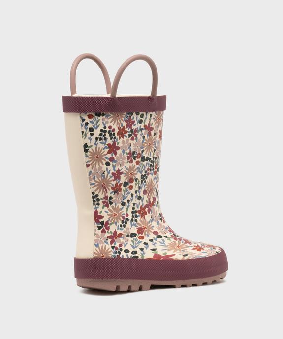 Bottes de pluie fleuries à anses fille - Lovely Wings vue4 - LOVELY WINGS - GEMO