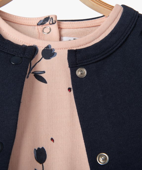 Ensemble bébé fille 2 pièces : robe + gilet vue4 - GEMO(BEBE DEBT) - GEMO