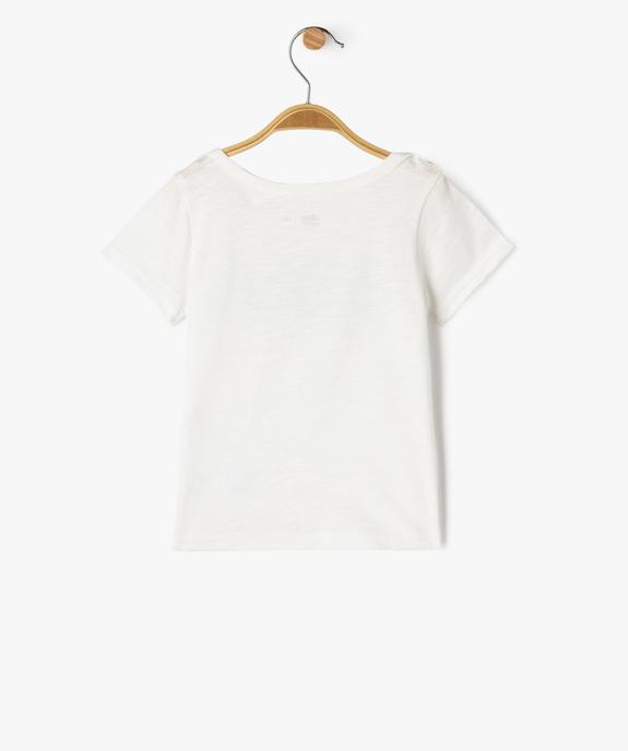 Tee-shirt à manches courtes avec col bateau bébé garçon vue4 - GEMO 4G BEBE - GEMO