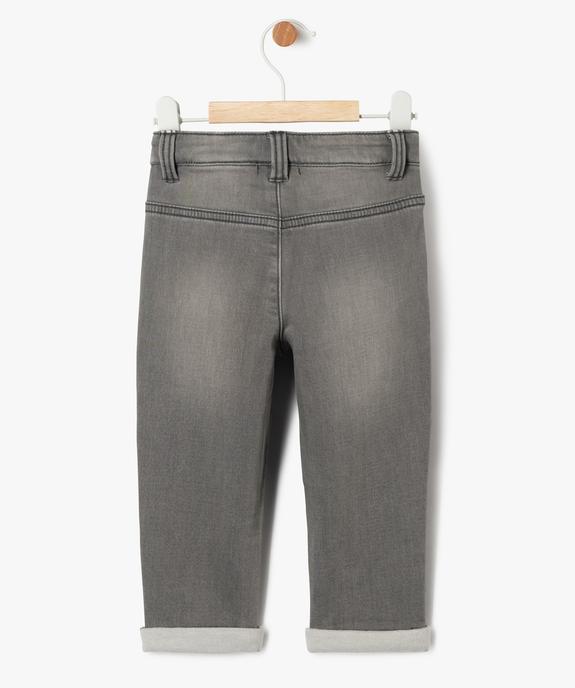 Jean slim en denim stretch délavé bébé garçon - LuluCastagnette vue4 - LULUCASTAGNETTE - GEMO