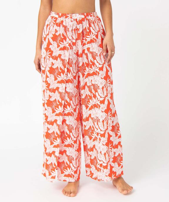 Pantalon de plage femme ouvert sur l’avant vue1 - GEMO 4G FEMME - GEMO