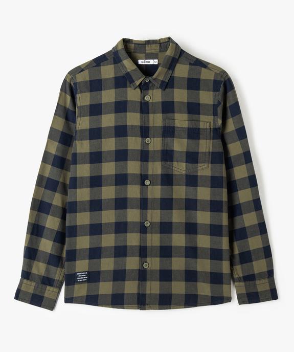 Chemise garçon à carreaux vue1 - GEMO (JUNIOR) - GEMO