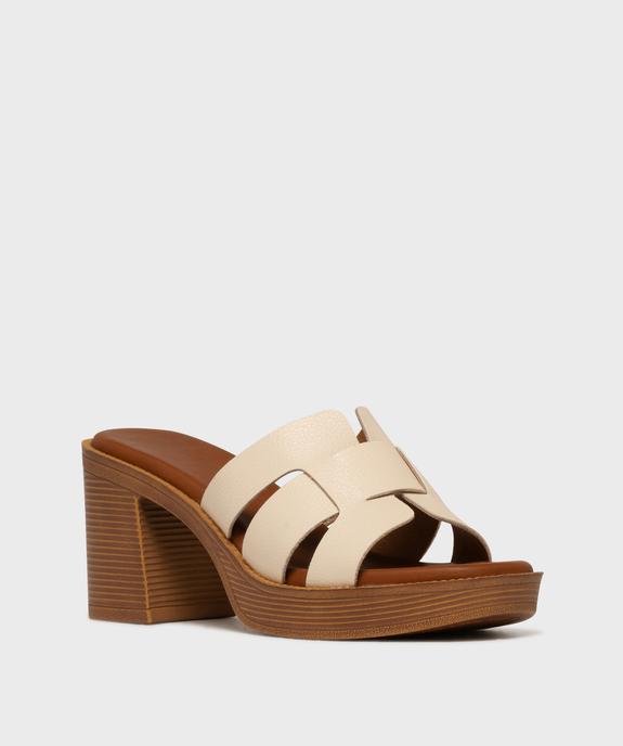 Mules à talon haut et bout ouvert femme vue2 - FOLLOW ME - GEMO