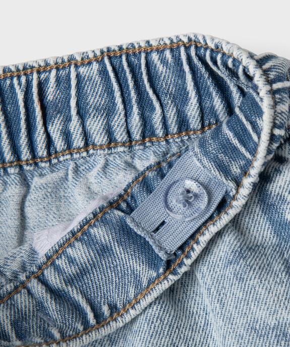 Bermuda en jean large à taille élastiquée garçon vue3 - GEMO (ENFANT) - GEMO