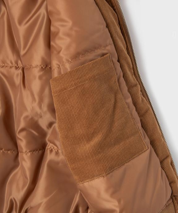 Blouson en velours côtelé matelassé garçon vue5 - GEMO 4G GARCON - GEMO