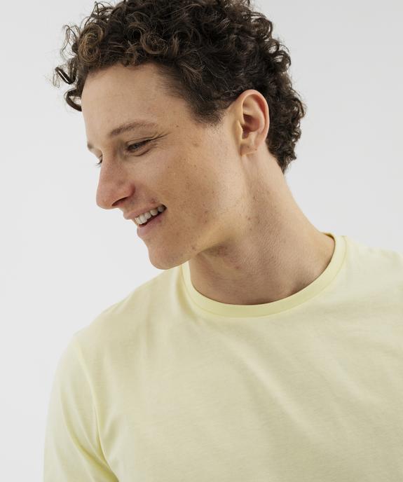 Tee-shirt manches courtes col rond en coton homme vue2 - GEMO 4G HOMME - GEMO