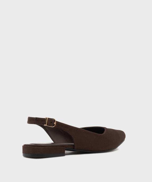 Escarpins slingback à motif léopard et talon plat femme - Follow Me vue4 - FOLLOW ME - GEMO