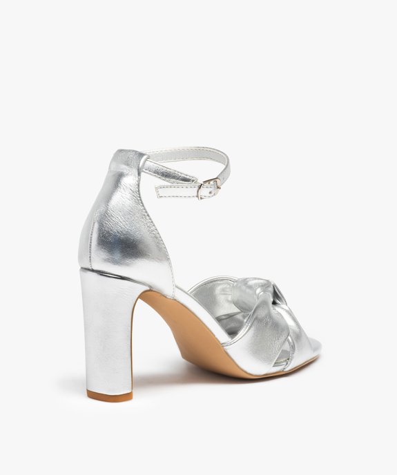 Sandales femme à talon fermé et brides métallisées vue5 - GEMO(URBAIN) - GEMO