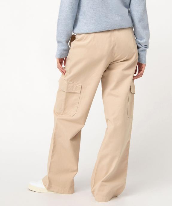 Pantalon large coupe cargo femme vue3 - GEMO 4G FEMME - GEMO