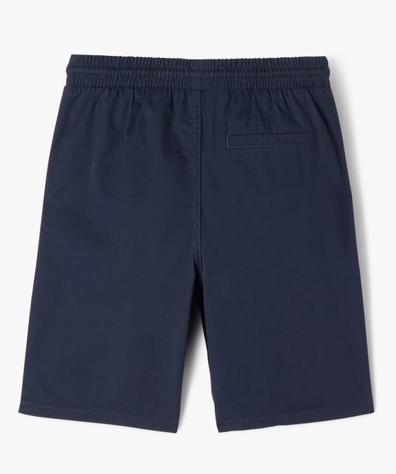 Bermuda en toile coupe Regular à taille élastiquée garçon vue4 - GEMO 4G GARCON - GEMO