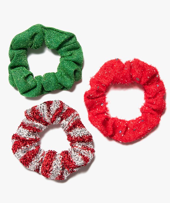 Chouchous pour les cheveux scintillants motif Noël (lot de 3) vue1 - GEMO (ACCESS) - GEMO