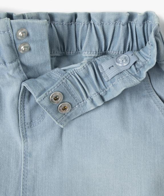 Jupe bébé fille en jean coloris délavé vue2 - GEMO 4G BEBE - GEMO
