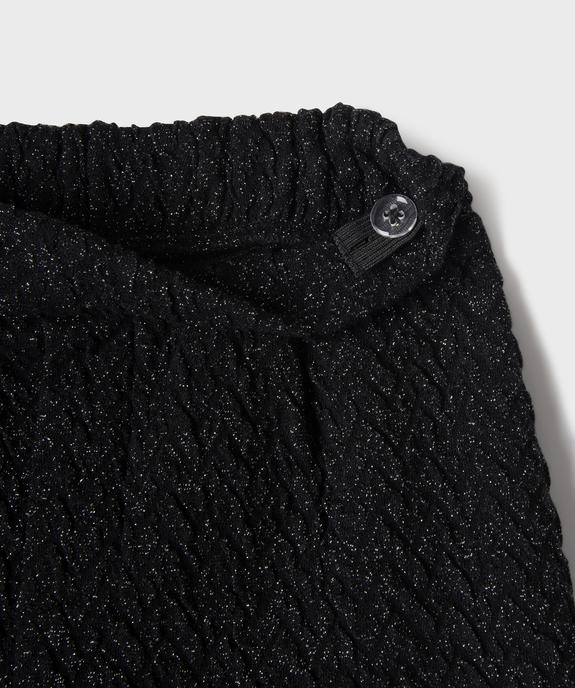 Short en maille extensible gaufrée et pailletée fille vue2 - GEMO (ENFANT) - GEMO