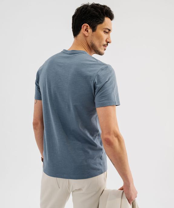 Tee-shirt manches courtes col tunisien homme vue3 - GEMO (HOMME) - GEMO