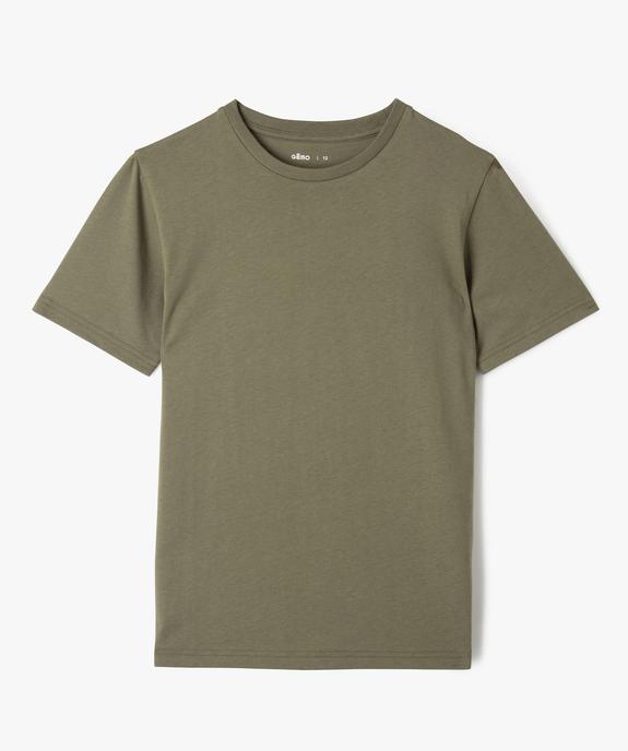 Tee-shirt à manches courtes uni garçon vue2 - GEMO (JUNIOR) - GEMO