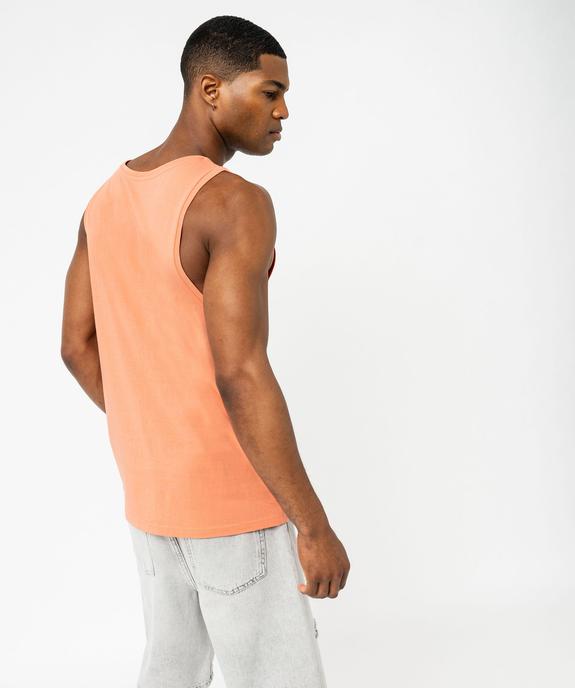 Débardeur coupe droite en coton avec broderie homme vue3 - GEMO (HOMME) - GEMO