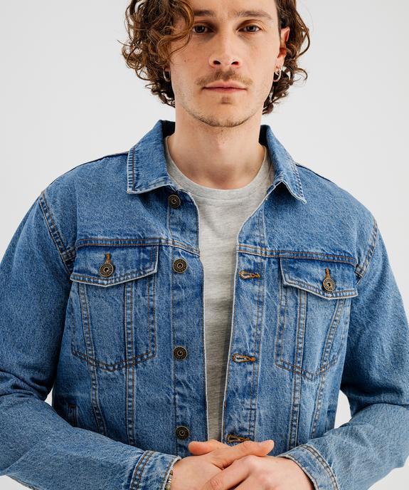 Veste en jean homme vue2 - GEMO 4G HOMME - GEMO