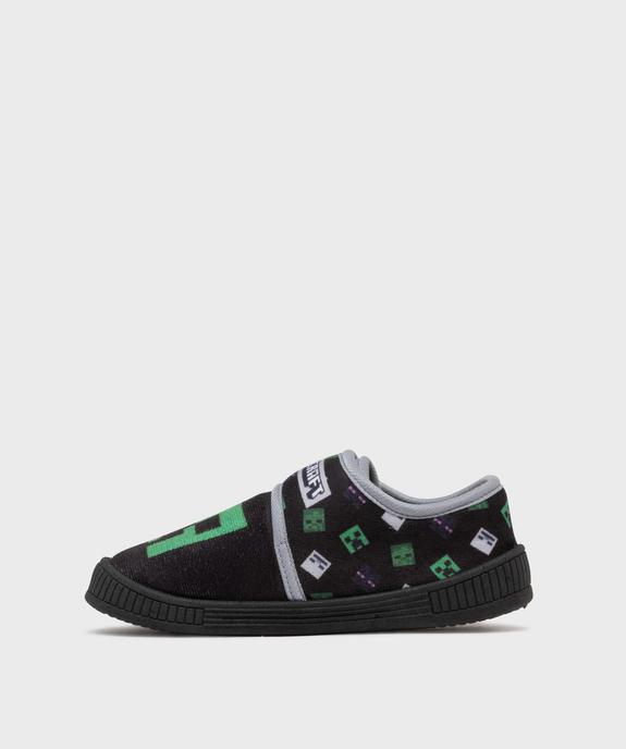 Chaussons en velours avec motif jeu vidéo garçon - Minecraft vue3 - MINECRAFT - GEMO