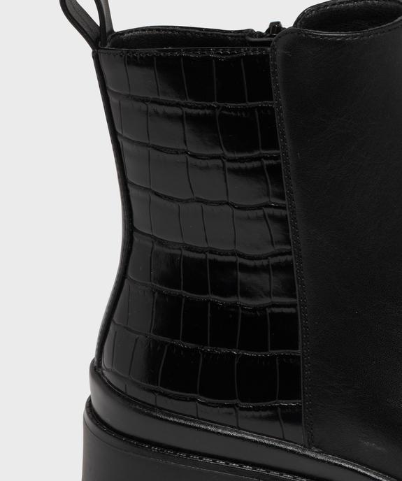 Boots avec empiècement texturé et semelle crantée femme - 5 Miles vue6 - 5 MILES - GEMO
