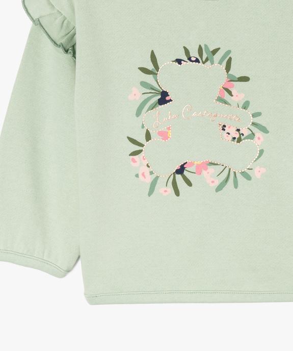 Sweat loose à volants imprimé bébé fille - LuluCastagnette vue2 - LULUCASTAGNETTE - GEMO