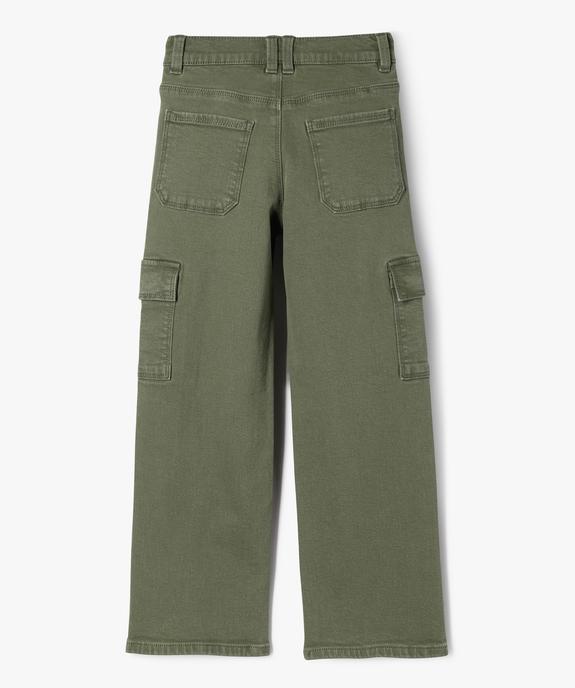 Pantalon cargo straight à taille ajustable fille vue3 - GEMO (ENFANT) - GEMO