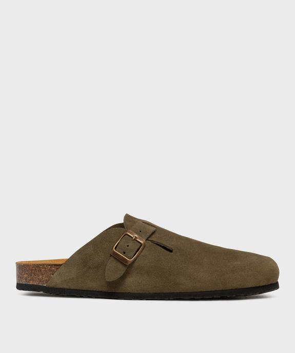 Sabot dessus cuir avec bride ajustable homme - Tanéo vue1 - TANEO GEMO FOR GOOD - GEMO