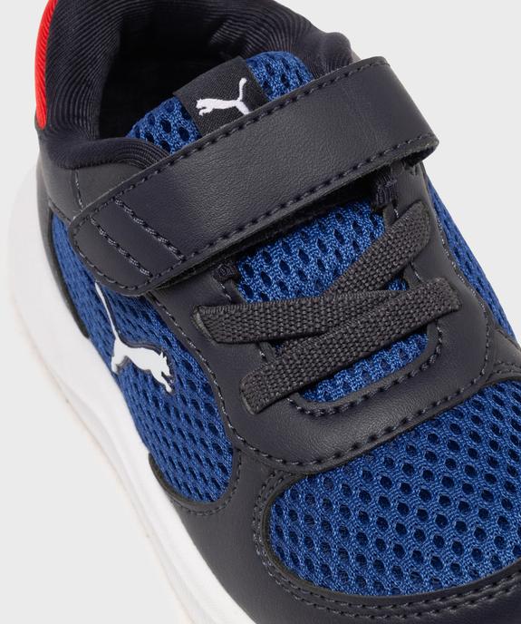 Baskets look running en mesh à scratch et lacets élastiques bébé garçon - Puma vue6 - PUMA - GEMO