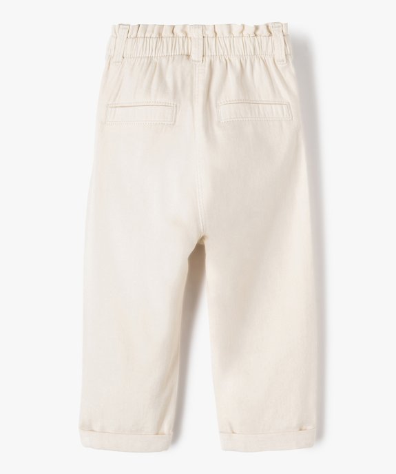 Pantalon bébé fille avec petit nœud bandana vue4 - GEMO(BEBE DEBT) - GEMO