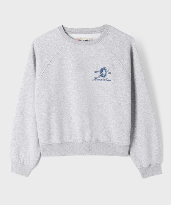 Sweat imprimé devant et dos à manches raglan fille - Camps United vue1 - CAMPS GEMO FOR GOOD - GEMO