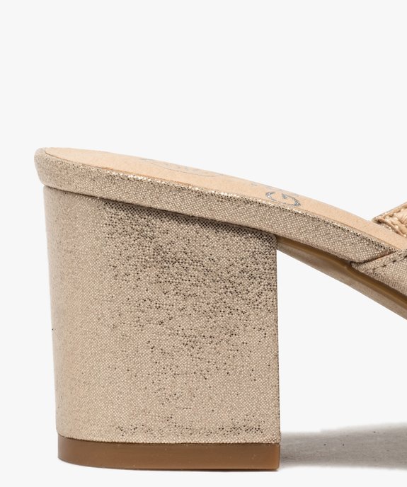 Sandales femme mules à talon unies à brides croisées vue6 - GEMO(URBAIN) - GEMO
