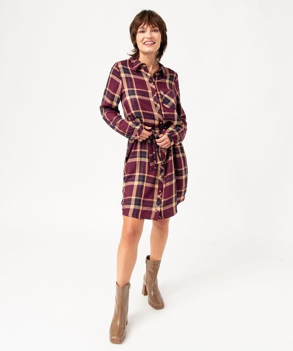 Robe chemise à carreaux femme - LuluCastagnette vue1 - LULUCASTAGNETTE - GEMO