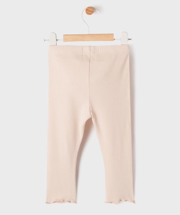 Legging en maille côtelée avec bas froncé bébé fille  vue3 - GEMO 4G BEBE - GEMO