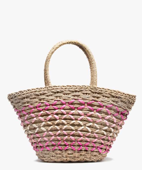 Sac de plage femme en paille et raphia vue1 - GEMO (ACCESS) - GEMO