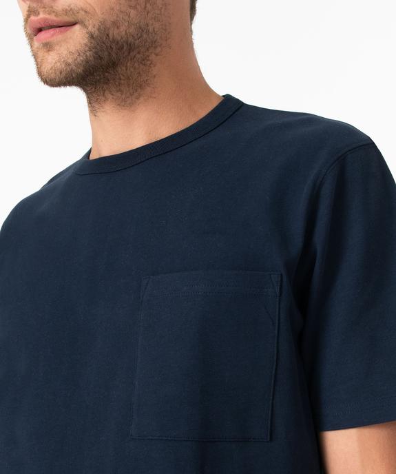 Tee-shirt à manches courtes avec poche poitrine homme vue5 - GEMO 4G HOMME - GEMO