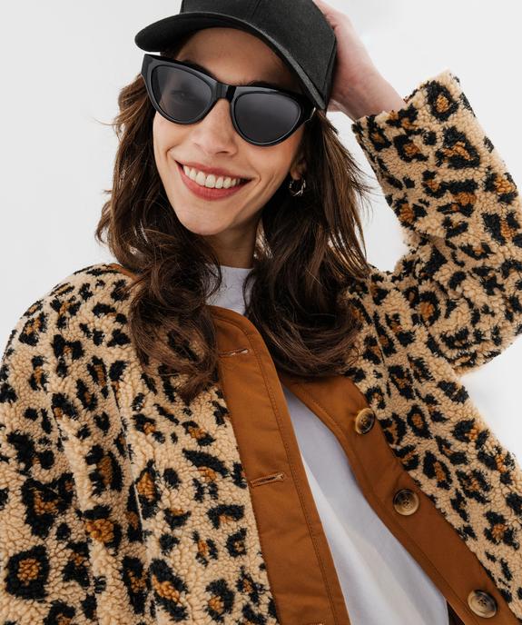 Veste en sherpa à motifs tachetés femme vue3 - GEMO(FEMME PAP) - GEMO