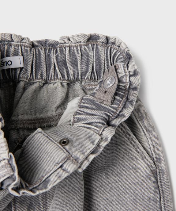Jean wide leg avec ceinture élastique ajustable fille vue5 - GEMO (ENFANT) - GEMO