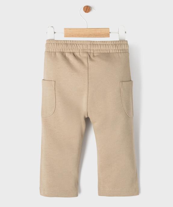 Pantalon en maille avec taille élastique bébé garçon vue4 - GEMO 4G BEBE - GEMO