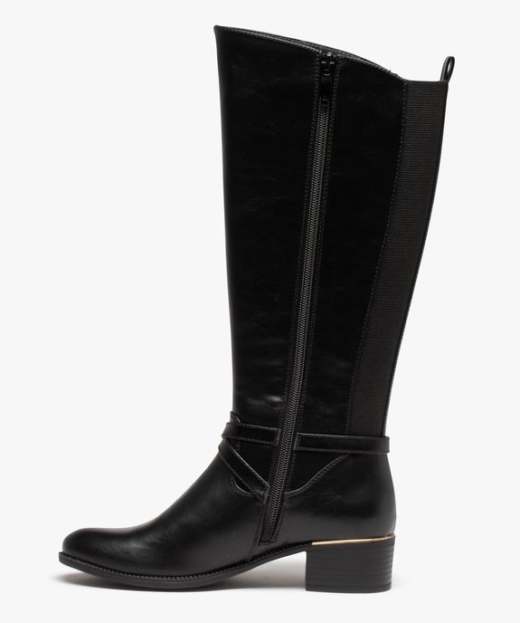 Bottes cavalières doublées avec bride cheville femme - Valentina Baldano vue3 - VALENTINA BALDA - GEMO