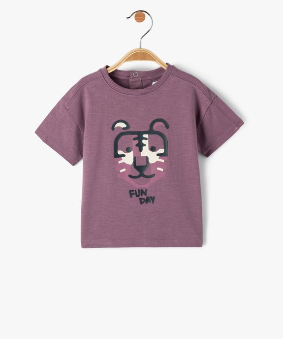 Tee-shirt bébé garçon à manches courtes et imprimé en relief vue1 - GEMO(BEBE DEBT) - GEMO