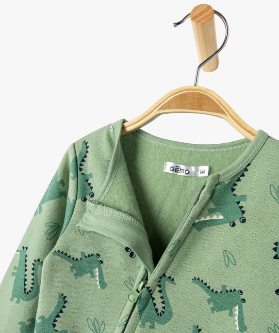 Pyjama dors-bien zippé intérieur molletonné bébé vue3 - GEMO(BB COUCHE) - GEMO
