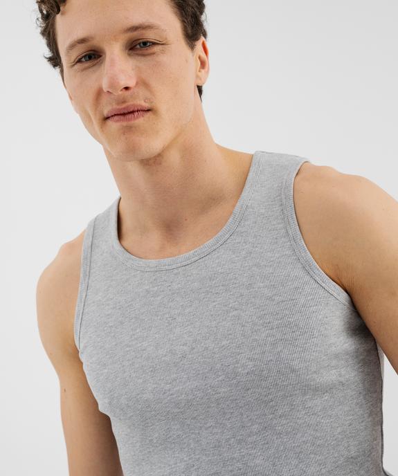 Débardeur en maille côtelée homme vue2 - GEMO 4G HOMME - GEMO