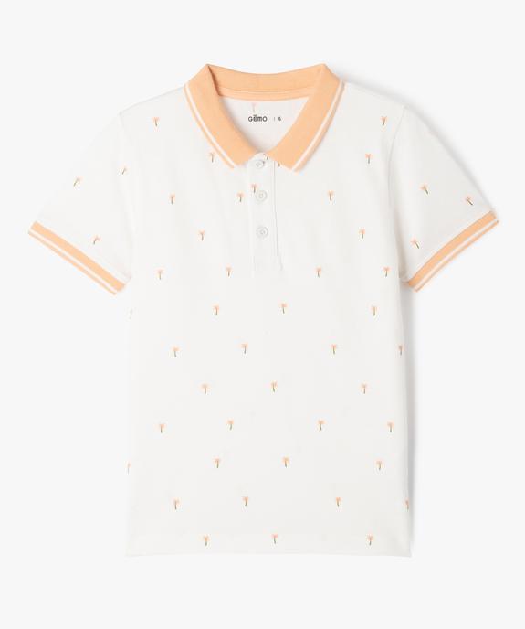 Polo manches courtes imprimé palmiers garçon vue1 - GEMO (ENFANT) - GEMO
