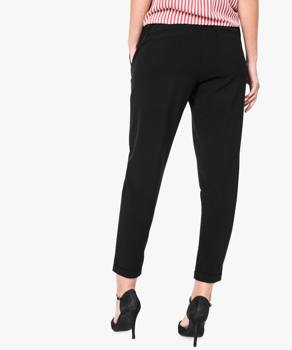 Pantalon 7/8ème uni vue3 - GEMO(FEMME PAP) - GEMO