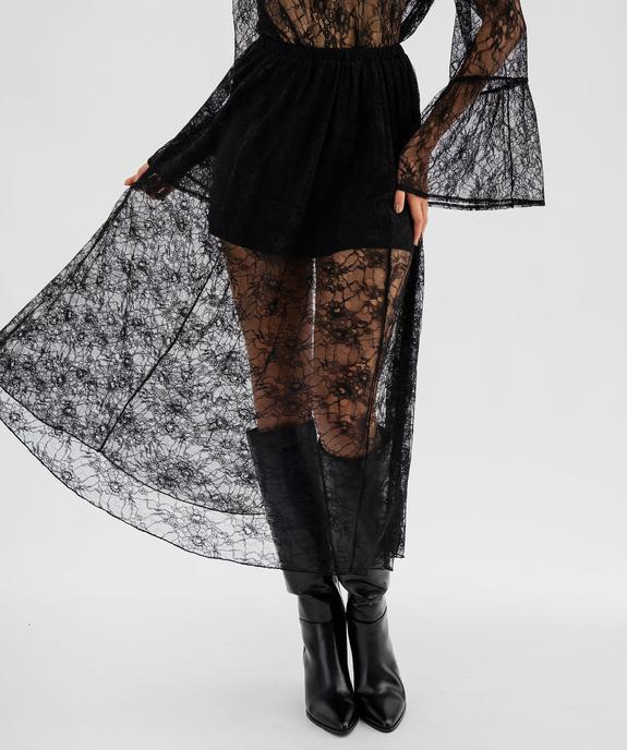 Jupe midi en dentelle bohème femme vue2 - GEMO(FEMME PAP) - GEMO