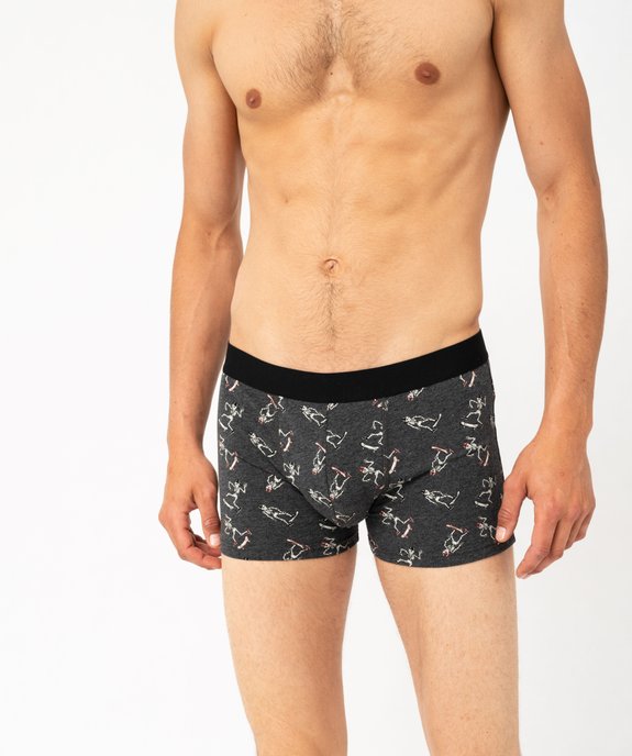 Boxer en coton stretch à motifs homme (lot de 2) vue2 - GEMO 4G HOMME - GEMO