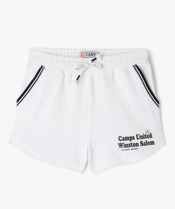 Short de sport avec taille élastique fille - Camps United vue1 - CAMPS - GEMO