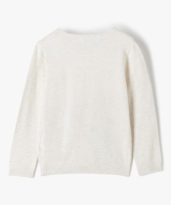 Pull fille avec motif animalier brodé vue4 - GEMO (ENFANT) - GEMO